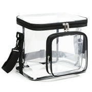 Extra Large Clear Cosmetic Makeup Bag, Transparent PVC Tote Shoulder Bag, Waterproof Clear Toiletry Carry Pouch, Makeup Artist Bag, Portable Storage Bag