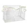 thumbnail image 1 of Extra Large Clear Zipper Storage Bin with Carry Handles, Foldable Fabric Storage Container, Closet Under Bed Organizer for Bedding, Seasonal Clothes, Blankets, Household Textiles, 1 of 4