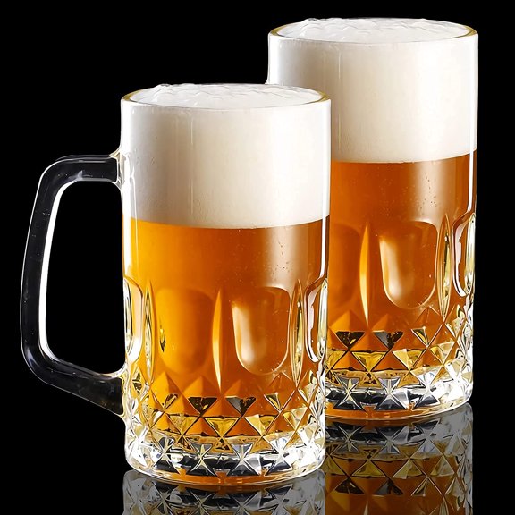 Extra Large Clear Tall Beer Glasses With Handle