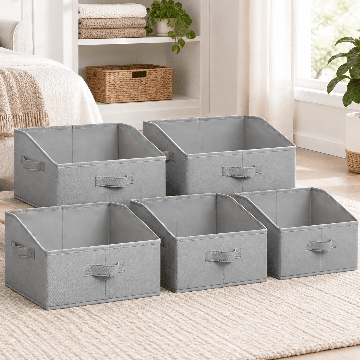 Extra Large Closet Organizers B6 Pack - Blanket Basket For Organizing ...