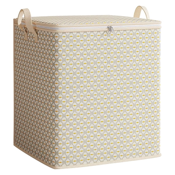 Extra Large Clothes Storage Bins, Foldable Blanket Storage Bags with Double Zippers, Handle, for Home Dorm Organization, Ideal for Bed Sheets, Clothes, Comforters (#01-XL, 220L)