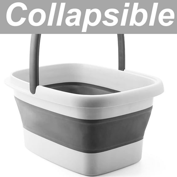 Extra Large Collapsible Foot Bath Soaking Basin Tub: Foot Spa Bucket, Pedicure Foot Spa Products, Soaker Bowl, The Foot Medic, White