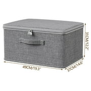 Extra Large Collapsible Storage Bins with Lids, Fabric Foldable Storage Bin Cube with Handles, Toy Storage Baskets Box for Clothes/Shoes/Office/Cosmetic/Books for Home, Office, Closet