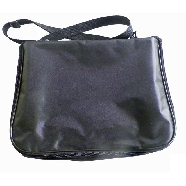 Extra Large Collector Lapel Pin Bag 5 Page Black w/ Black Piping