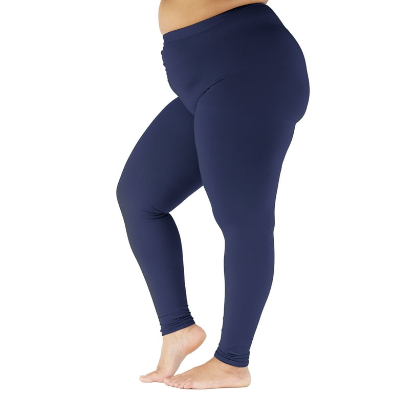 Extra Large Compression Leggings for Women 20-30mmHg Swelling - Navy, 5X- Large 