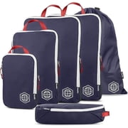 TRIPPED Travel Gear 6-Piece Extra-Large Compression Packing Cubes for Luggage, Navy