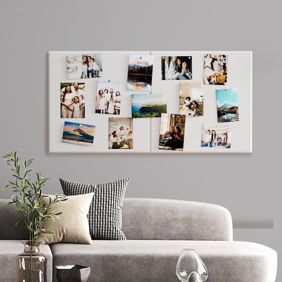 Extra Large Cork Board for Wall 72" x 48", White Bulletin Board, 6 Pack Felt Wall Tiles with Pushpins, Cork Boards for Office Push Pin Board Tack Board Felt Board