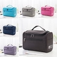 thumbnail image 1 of Extra Large Cosmetic Makeup Travel Wash Toiletry Bag Portable Organizer Handbag Purple, 1 of 2
