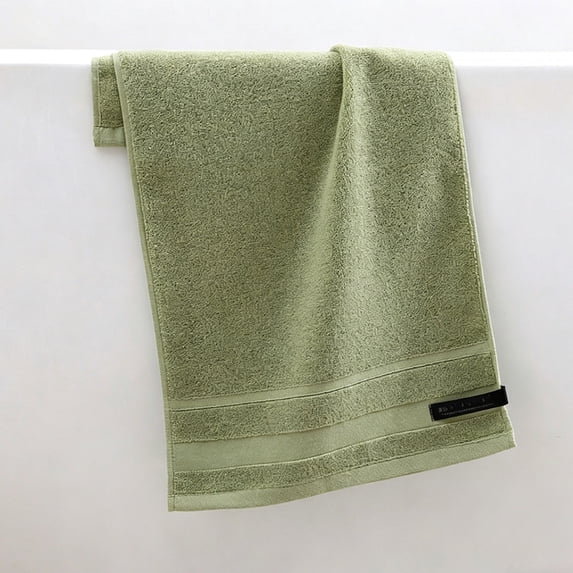 Extra Large Cotton Bath Towel 29.13"x13.38", Soft Absorbent Quick-Dry Lightweight, Green