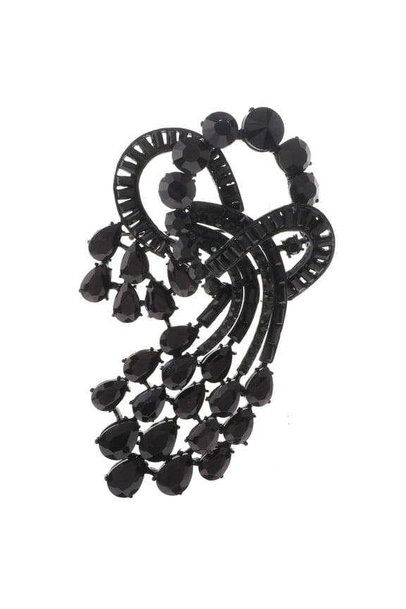 Extra Large Crystal Flower Brooch