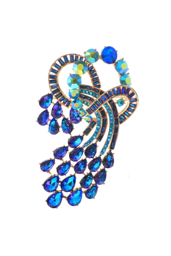 Extra Large Crystal Flower Brooch