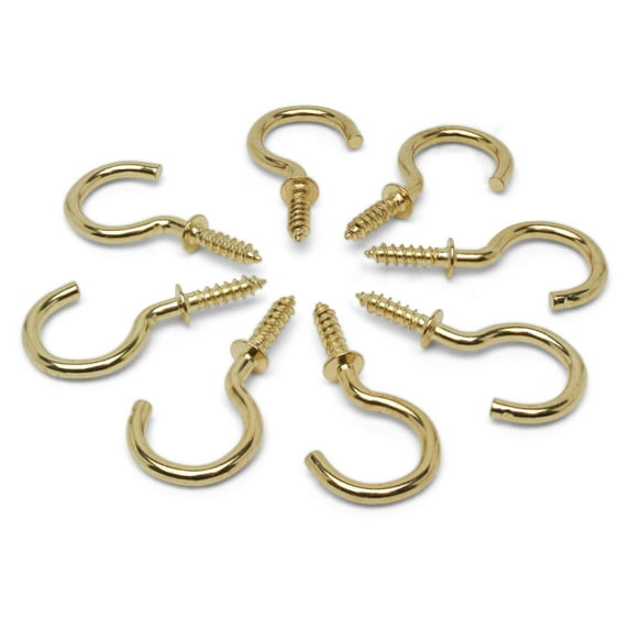 Extra Large Cup Hooks Screw In, 1-1/2 inch, Pack of 500 Mini Screw In Hooks for Hanging, by Woodpeckers