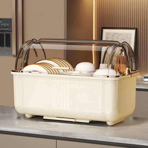 Extra Large Cutlery Drain Storage Box, Food Safe Plastic Organizer, Durable, Space-Saving Kitchen Storage, Easy to Clean, Multi-Use Solution