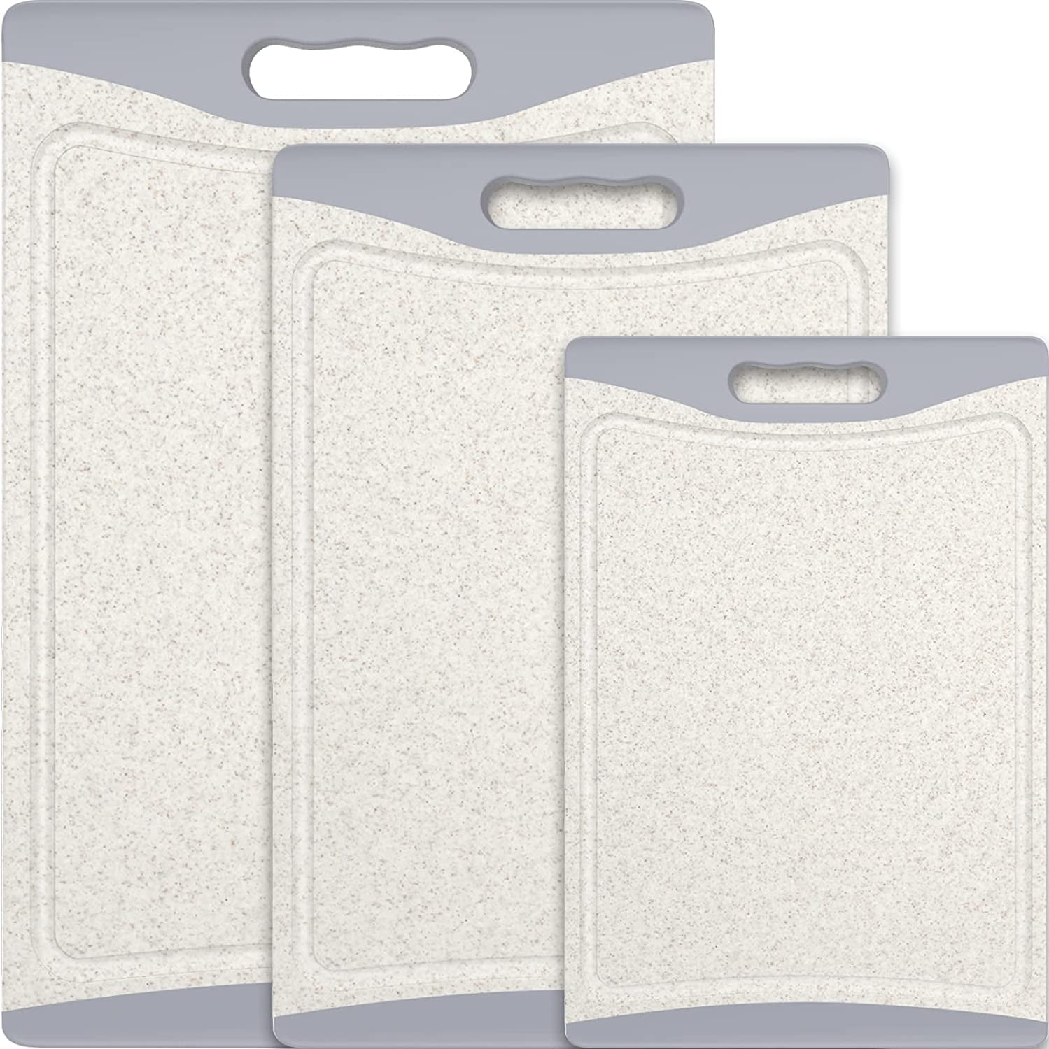Extra Large Cutting Boards, Plastic Cutting Boards for Kitchen (Set of