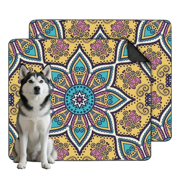 Curated visual reference: Visual Reference: Extra Large Decorative Dog Pads 35 X41 Mandala Print Washable
