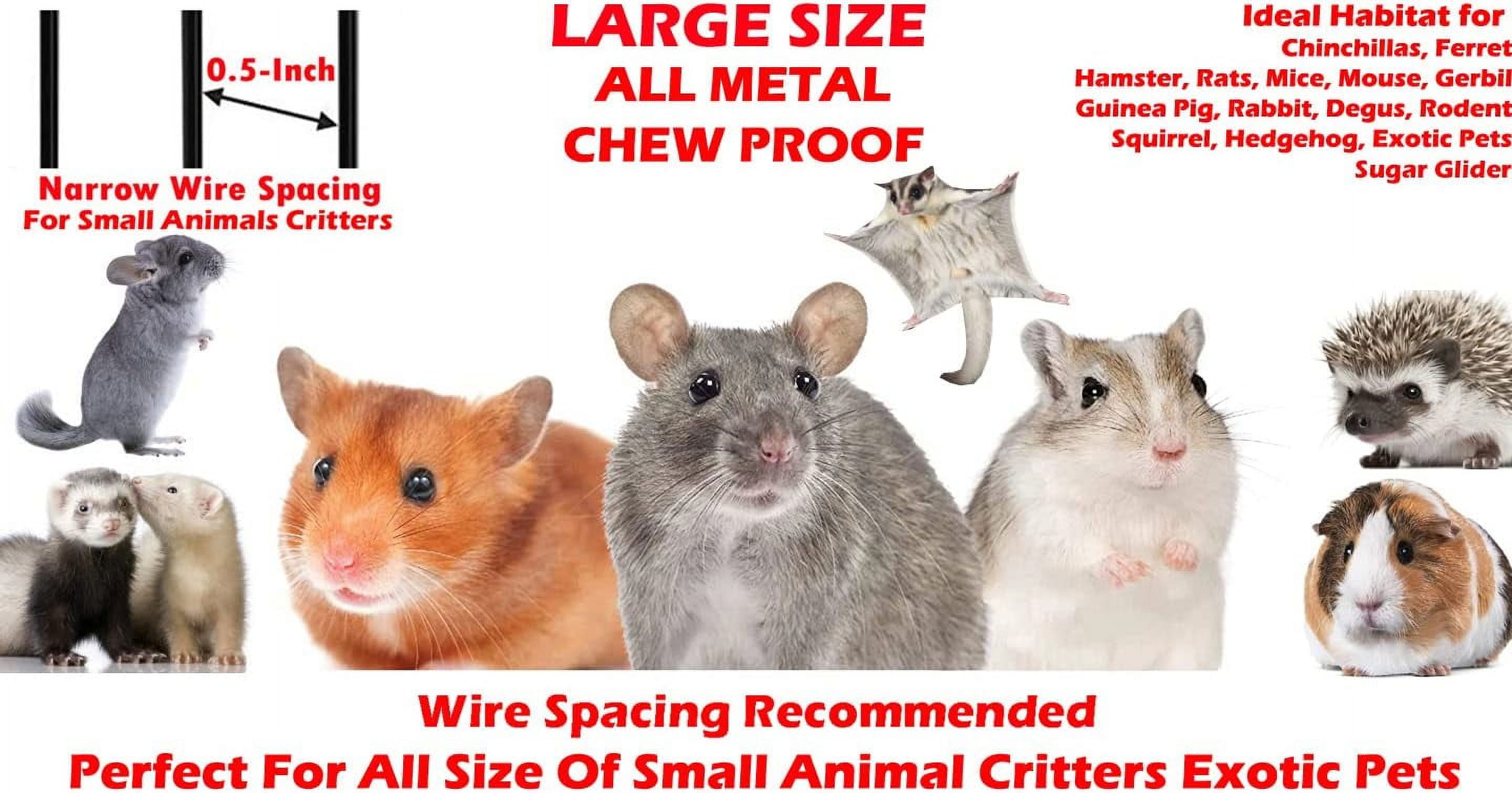 Large Deluxe And Sturdy Wrought Iron 4Tiers Tight 1/2Inch Bar Spacing