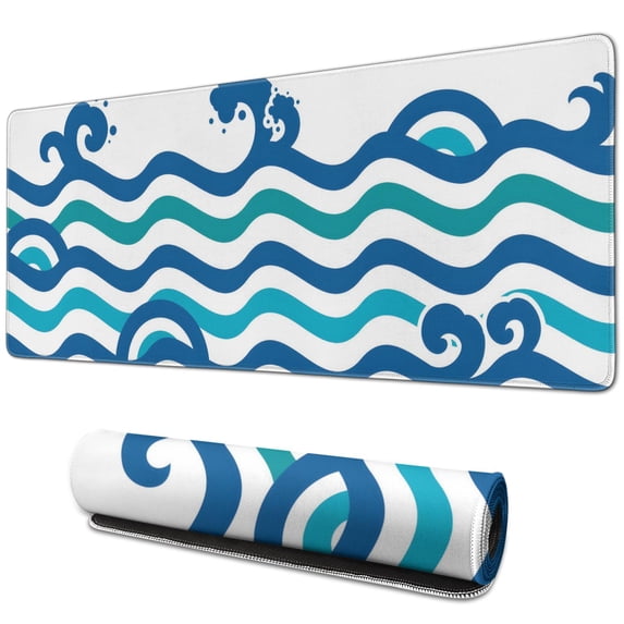 "Extra Large Desk Mouse Pad with Striking Topographic Pattern: Non-Slip Rubber Base, Enhance Comfort and Style - Ideal Desk Decor Addition"