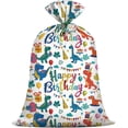 thumbnail image 1 of Extra Large Dinosaur Birthday Gift Bag Boys 36x56 Inch Jumbo Plastic Gift Bags XL Colorful Dino-Themed Kids Happy Birthday Pary Favors Decorations, 1 of 4