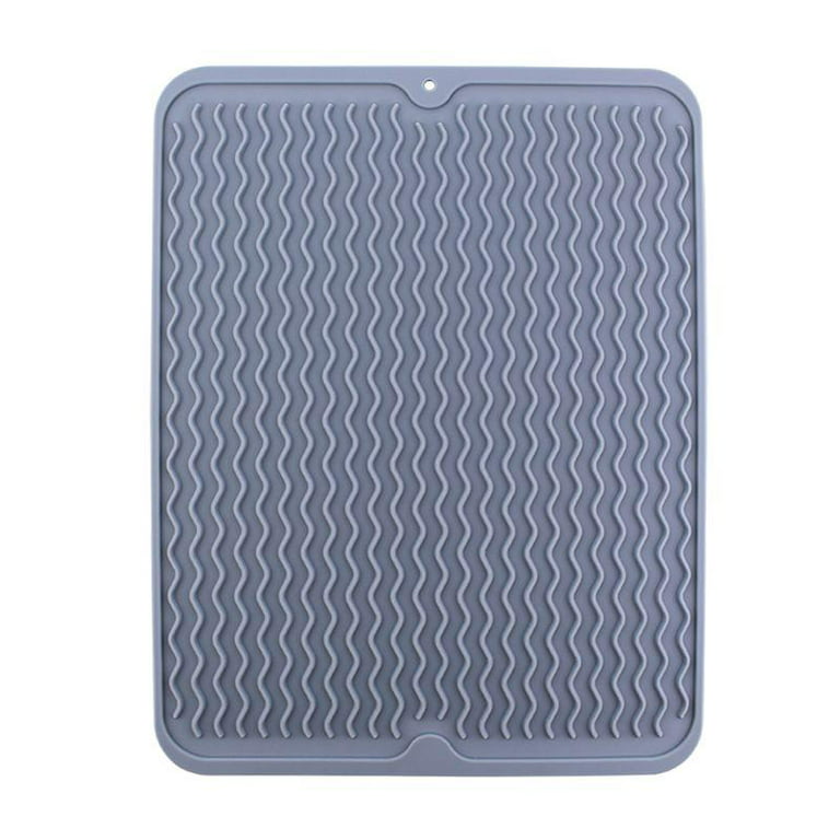 Extra Large Dish Draining Mat Rubber Counter Drying Drainer Mat Silicone Dish  Drying Mat 