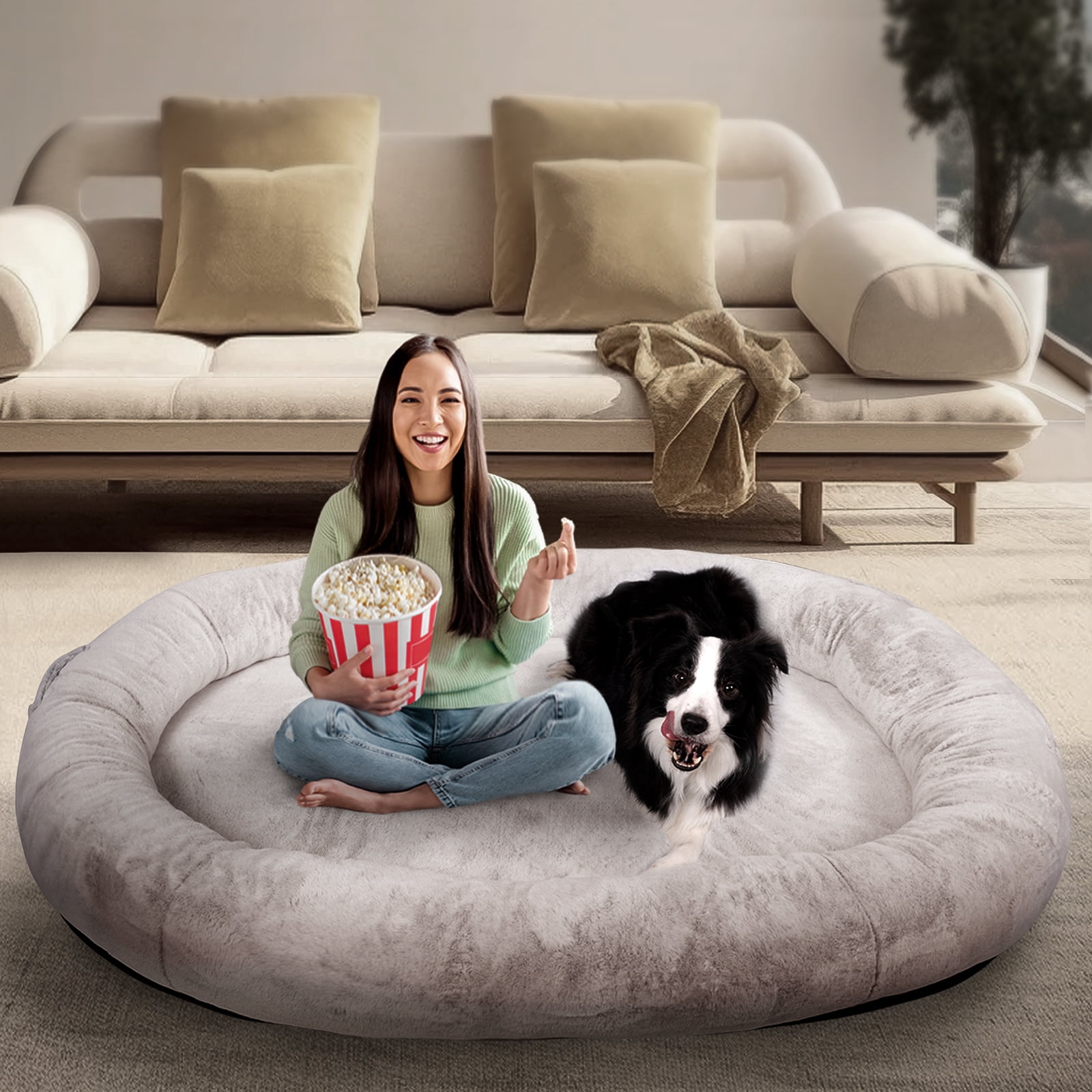 Extra Large Dog Bed for Pets and Adults,71"x45"x14"Human Size Giant Dog