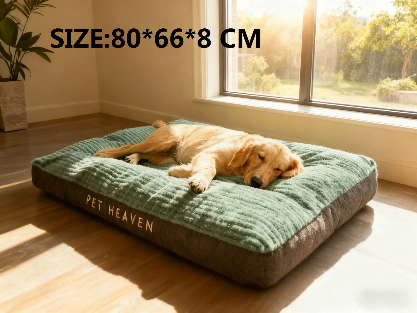 Extra Large Dog Bed Washable Thick Cushion Mat for Large Breeds Indoor Pet Mattress Warm Sleeping Pad(Mint Green-M)