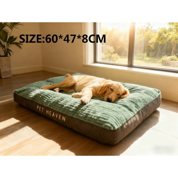 Extra Large Dog Bed Washable Thick Cushion Mat for Large Breeds Indoor Pet Mattress Warm Sleeping Pad(Mint Green-S)