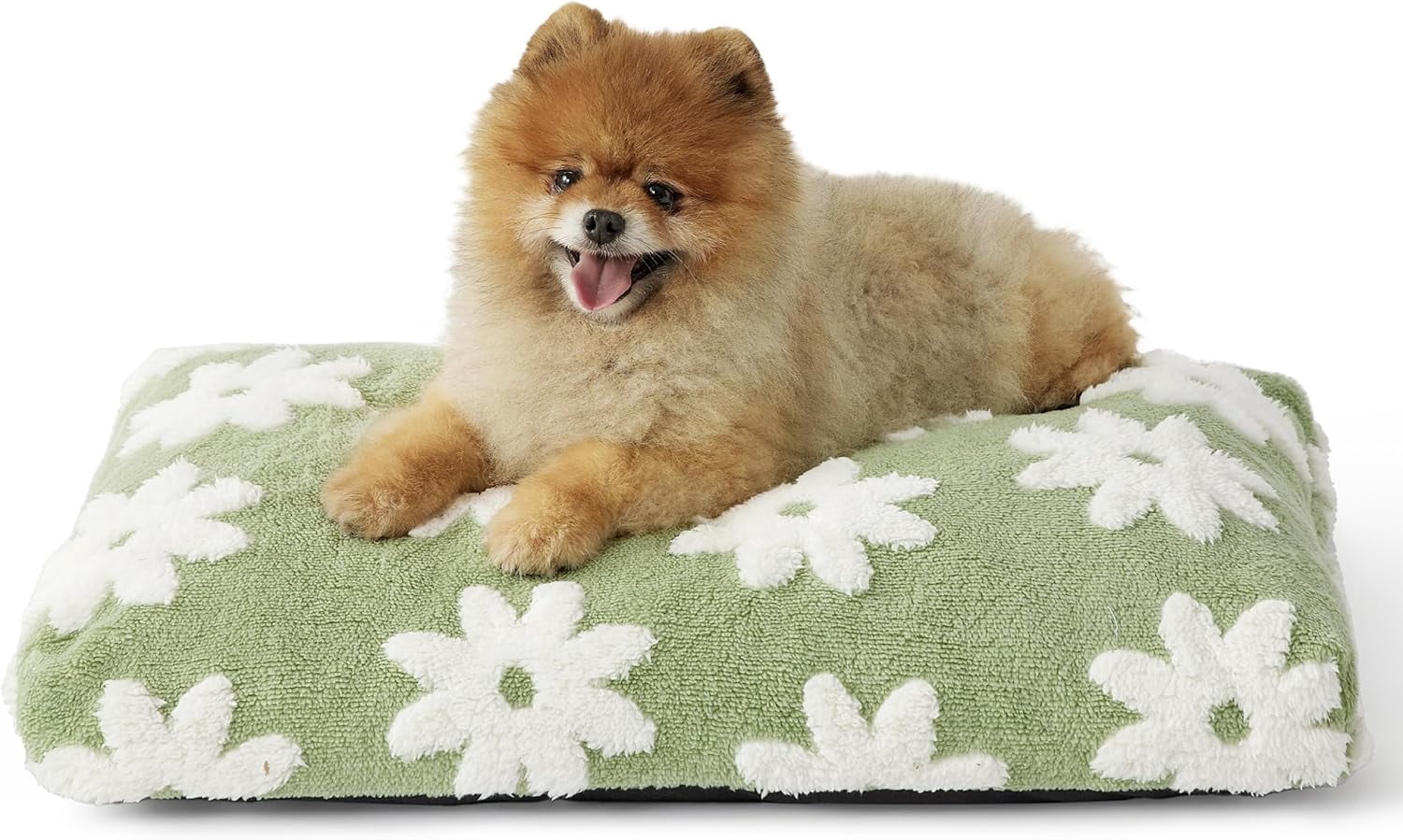 Extra Large Dog Bed with Thick Shredded Foam, Removable Plush Cover and Anti-Slip Bottom, Brown