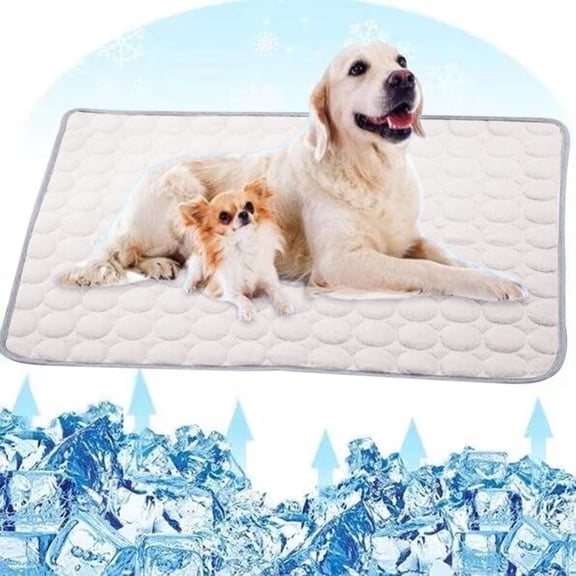 Extra Large Dog Cooling Mat, Foldable Self Cooling Pad, no Water or Refrigeration Required, Washable Pet Cooling Pad for Dog, Cat, Rabbit and Guinea Pig Cages(35.5"Lx27.5"W)