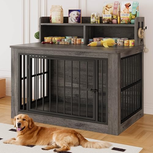 Cooling Dog Crate With Storage For Toys preview