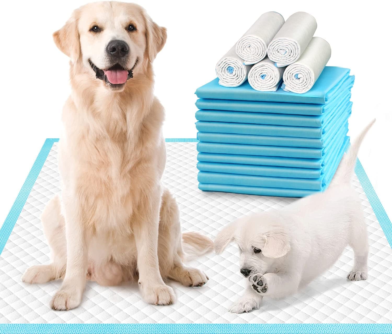 Extra Large Dog Pads , Thicker Pet Training and Puppy Pads, Super Absorbent Pee Pads for Dogs, Leakproof Dog Potty Training Pads for Puppies, Cats, Rabbits, Pet Pee Pads XL
