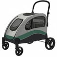 thumbnail image 1 of Extra Large Dog Stroller for Big Dogs – 135lbs Max Load, Foldable Pet Carrier with Shock Absorption, 4 Wheels & Brake System – Outdoor Walks, Travel, Puppy Stroller, 1 of 8