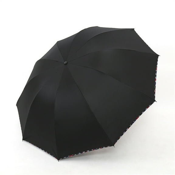 Extra Large Double-Layer Sun & Rain Umbrella - 110cm Windproof Folding Umbrella with UV Protection, Quick-Dry Coating, 10 Ribs, Compact for Travel, Multiple Colors