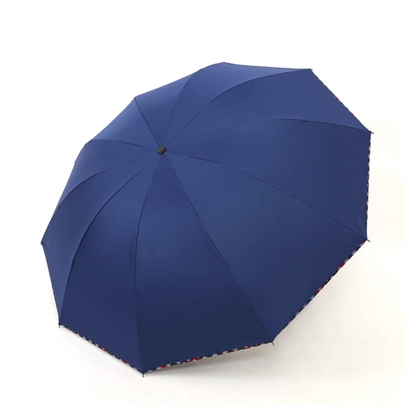 Extra Large Double Layer Sun Umbrella | Thickened UV Protection Rain Umbrella | Windproof Folding Umbrella with Anti-UV Coating | 43-Inch Span, Easy Carry