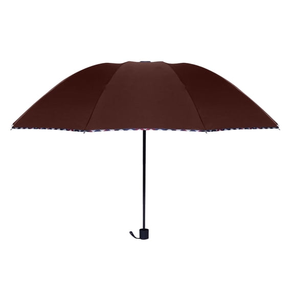 Extra Large Double Layer Umbrella 43.3" Sun Rain Windproof Folding Umbrella - UPF50+ UV Protection 10-Rib Golf Beach Umbrella with Thickened Canopy & Quick Dry (0.73lb Portable Travel Umbrella)
