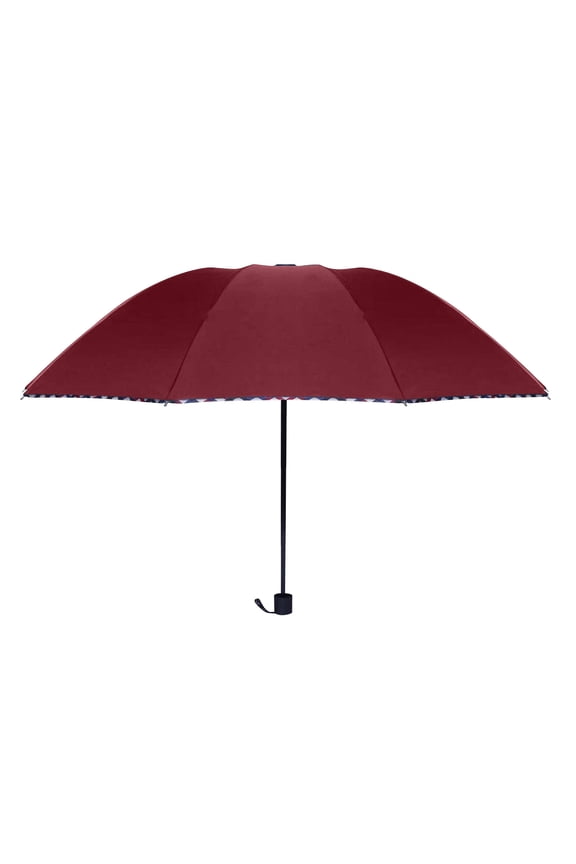 Extra Large Double Layer Umbrella 43.3" Sun Rain Windproof Folding Umbrella - UPF50+ UV Protection 10-Rib Golf Beach Umbrella with Thickened Canopy & Quick Dry (0.73lb Portable Travel Umbrella)