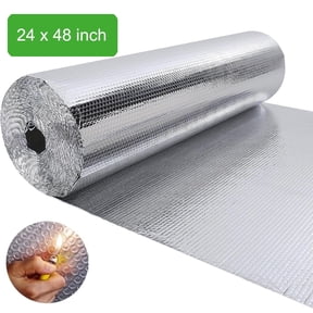 SONQUEEN Double Reflective Insulation Roll, 24" X 48" Double-Sided Aluminum Bubble rv Insulation for Winter and Summer