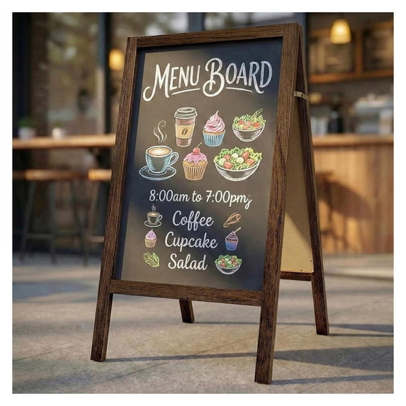 Extra Large Double Sided Chalkboard Sign 40x20 Inch A Frame Blackboard ...