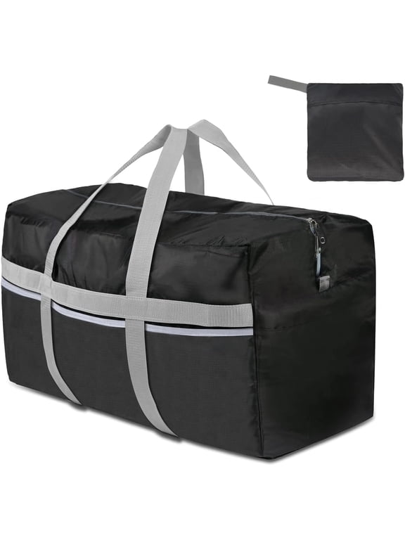 Extra Large Duffle Bag Lightweight, 96L Travel Duffel Bag Foldable for Men Women, Waterproof & Durable(BLACK)