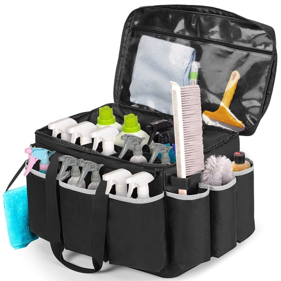 Extra-Large EVA Hard Bottom Storage Organizer Tote Bag for Housekeeping and Tools