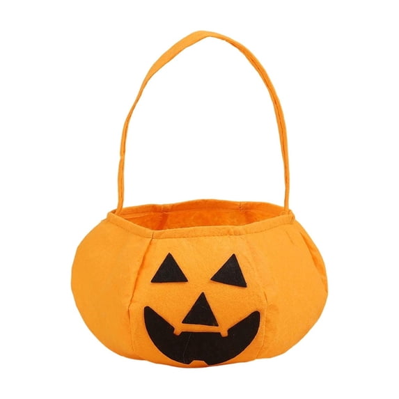 Extra Large Halloween Woven Basket Long Handle Tote, Storage Bag for Halloween Candy, Gifts, and Toy Organization