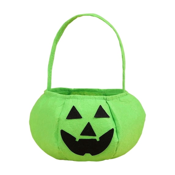 Extra Large Halloween Woven Basket Long Handle Tote, Storage Bag for Halloween Candy, Gifts, and Toy Organization