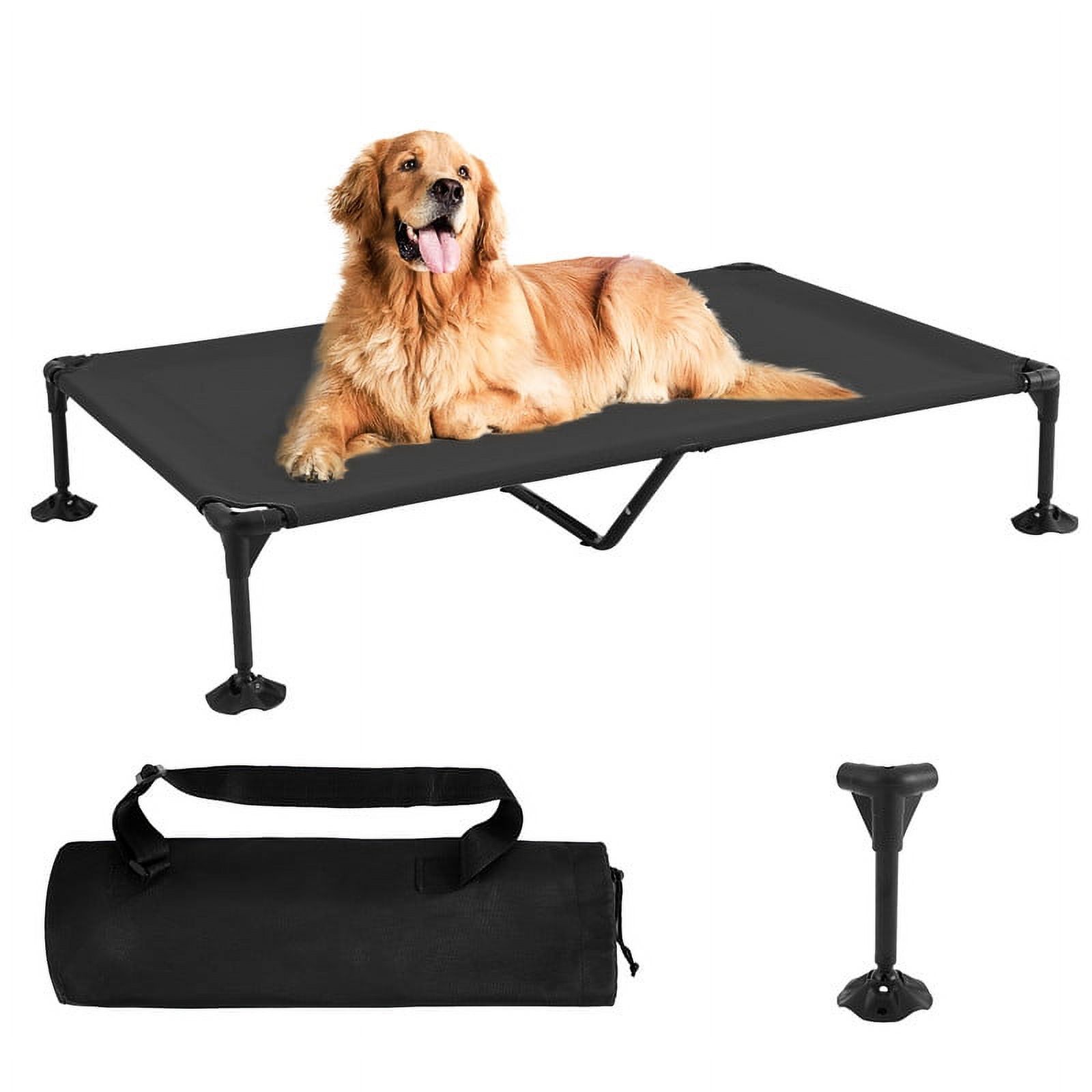 FurHaven Pet Cot Bed Elevated Cot Pet Bed for Dogs & Cats, Espresso, Medium