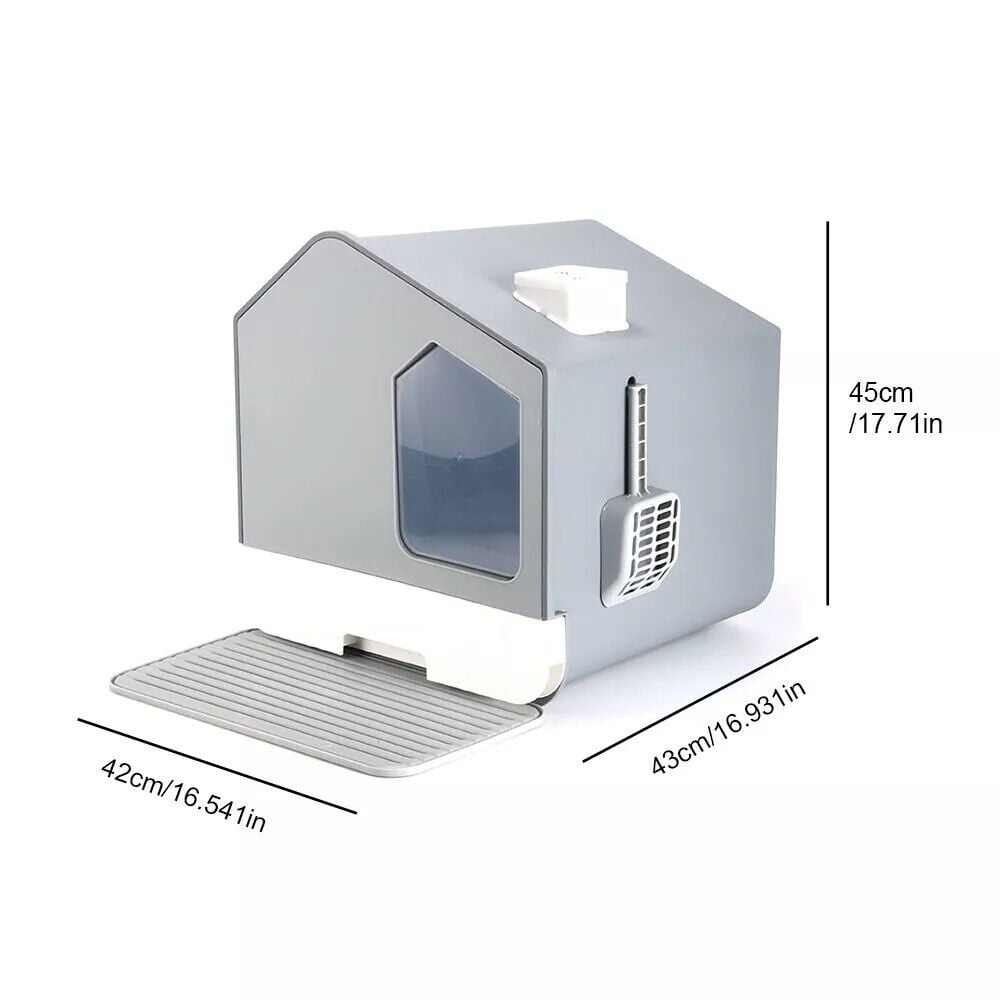 Extra Large Enclosed Cat Litter Box No Smell Pets Stain Resistant Anti