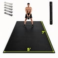thumbnail image 1 of Extra Large Exercise Mat 4 x 6 ft to 6 x 12 ft x 8mm Thick Non-Slip Durable Workout Mat for Home Gym Flooring, with Resistance Bands & Storage Bag, 1 of 7