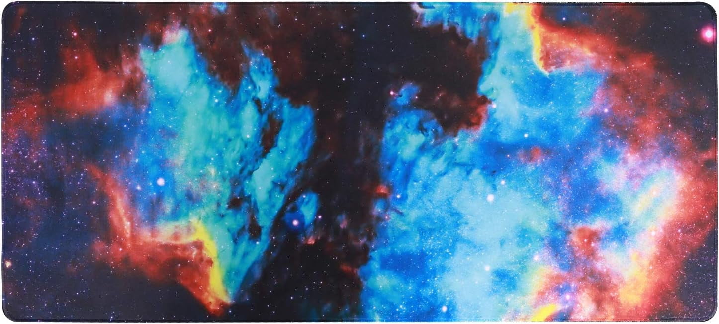Extra Large Extended Gaming Desk Mat 34.75 x 15.7 inch Mouse Pad - Pattern Galaxy