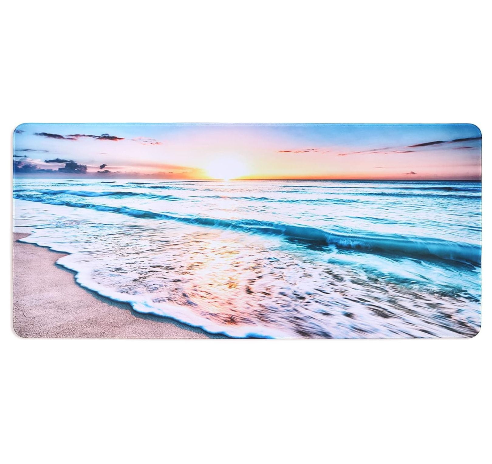 Meffort Inc Tappetino Da Gaming XXL Extended - 90x40 Cm - Antiscivolo E Impermeabile - Drago Blu