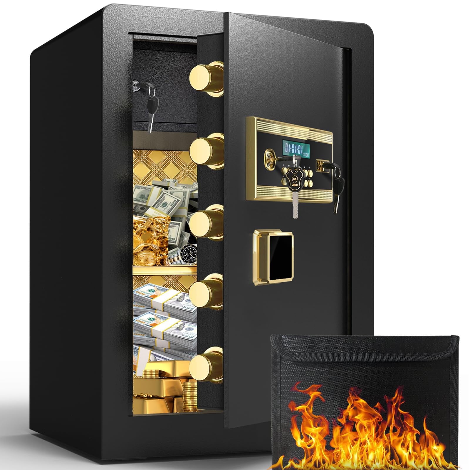 Extra Large Fireproof Waterproof Safe Box with Deposit Slot ...