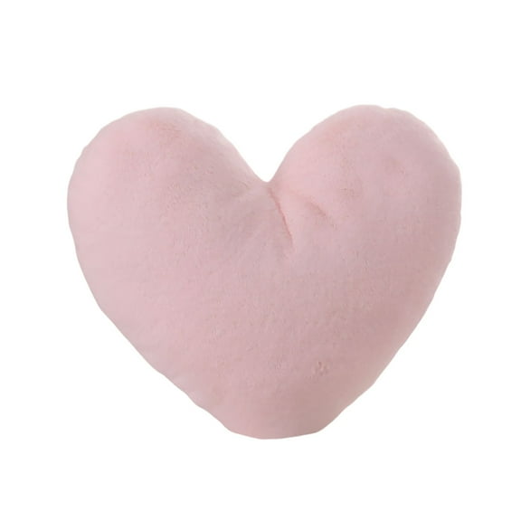 Extra Large Fluffy Heart Pillows - Ultra Soft Fur Decorative Throw Pillows 15x20 Inches - Cute Bedroom Living Room Decor Cushions for Women Girls Romantic Gifts