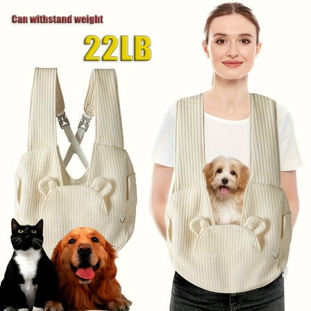 Extra-Large Fluffybaby Dog Sling Carrier - Winter Pet Bag With Cotton Lining, & Breathable Design Small Dog Carrier Bag Medium Dog Carrier Bag