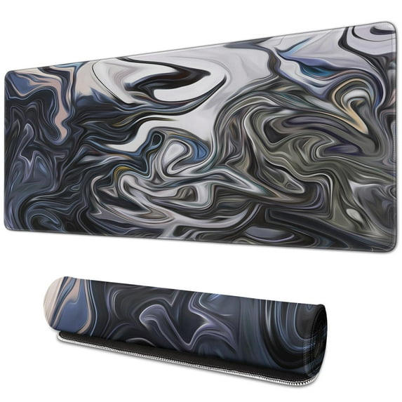 Extra-Large Fluid Pattern Mouse Pad for Enhanced Gaming & Office Performance